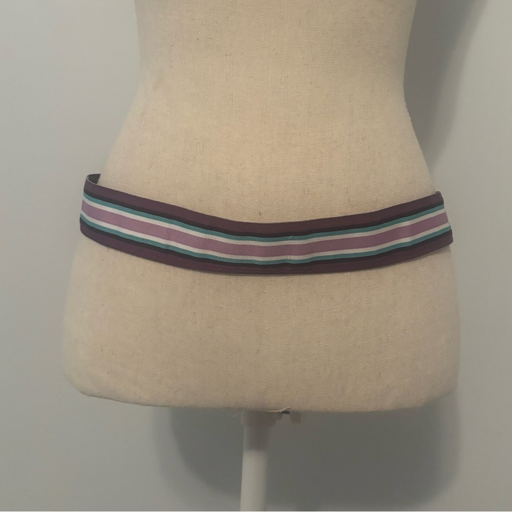 Aeropostale Y2K ribbon stripe belt medium